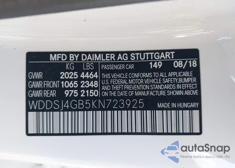 2019 Mercedes-Benz Cla 250 4Matic из США, поврежденный, VIN WDDSJ4GB5KN723925